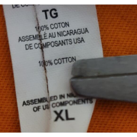 Rinky Orange Let's Go Ducks Anaheim Hockey Women's Shirt Large Short Sleeve - Picture 6 of 6